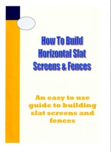 Build your own Horizontal Slat Screens, Gates and Fences